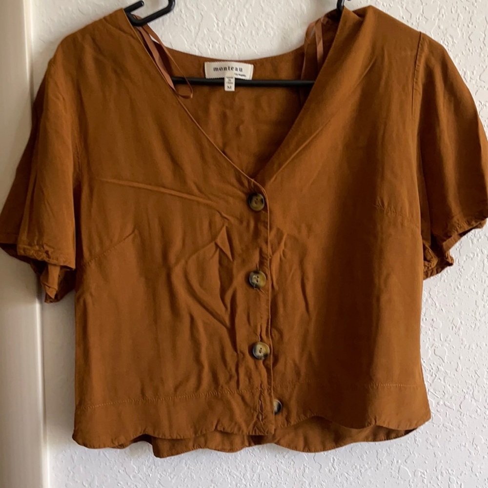 Brown Crop Top